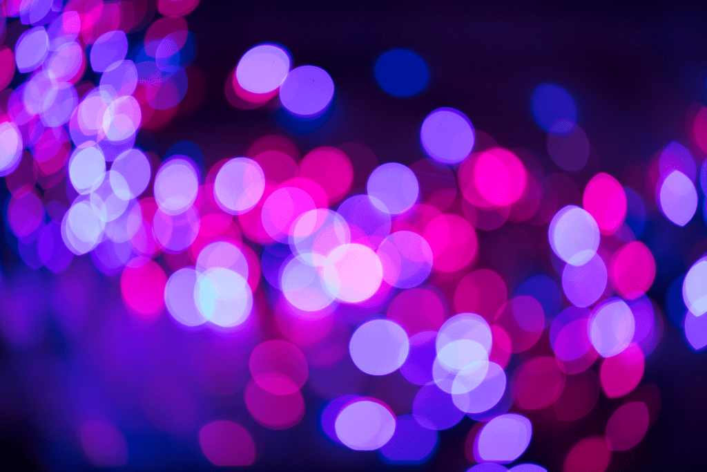 the soft purple and pink glows of a casino