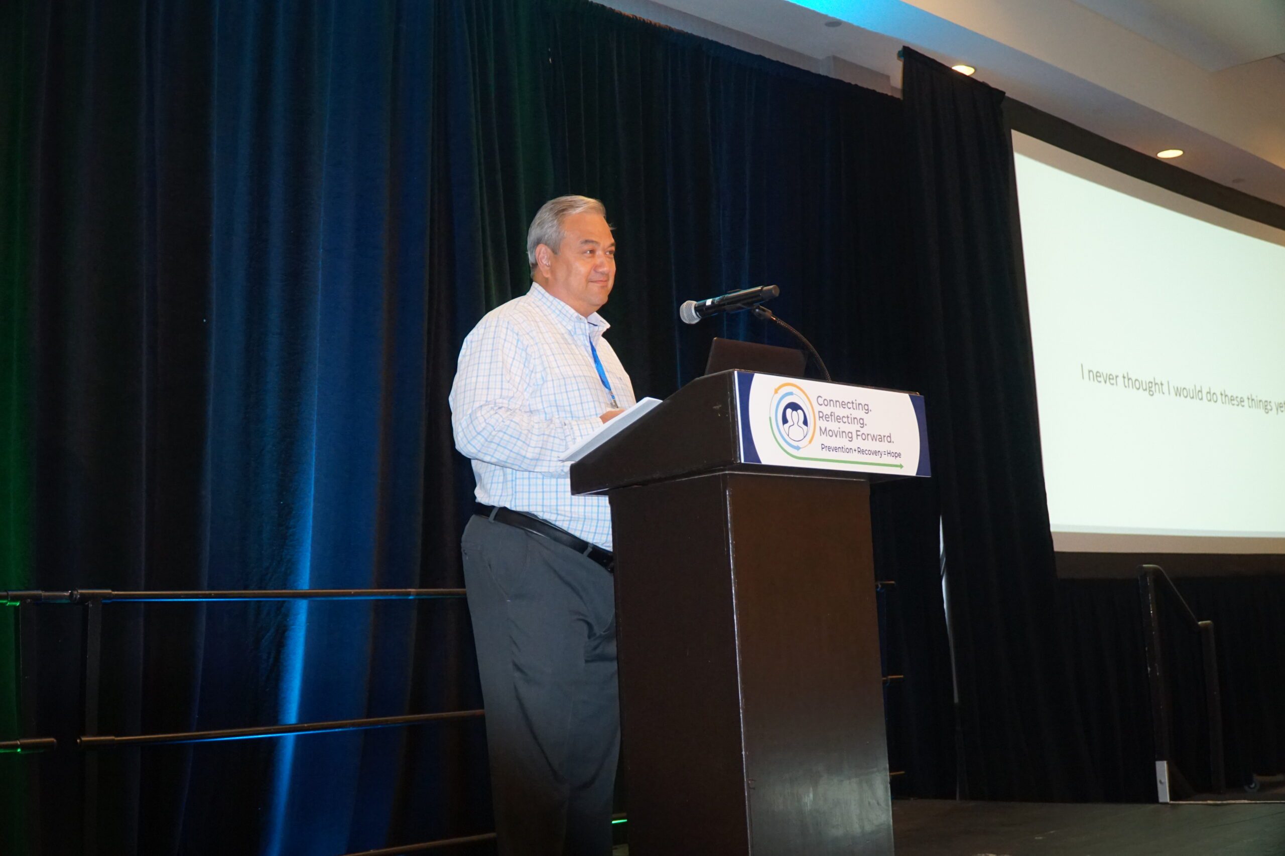 Jim Huh, former financial adviser and a gambler in recovery, shared his personal story and ideas on limiting the financial damage of gambling disorder.